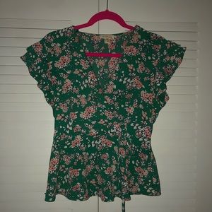 Floral Wrap Top